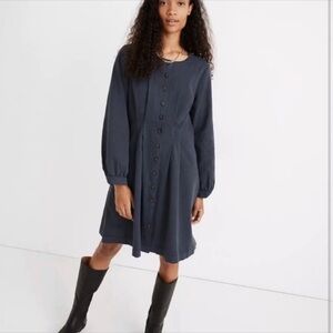 Madewell (Re)sponsible Long-Sleeve Button-Front Mini Dress